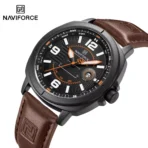 Naviforce 8078 Watch For Men-Coffee Black - Image 3