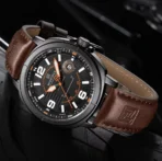 Naviforce 8078 Watch For Men-Coffee Black - Image 2